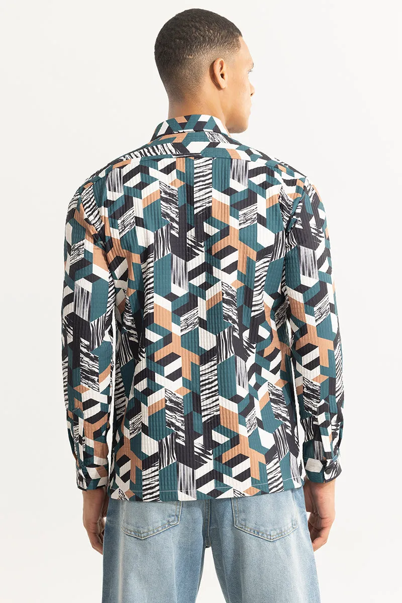 Abstractix Teal Blue Overshirt