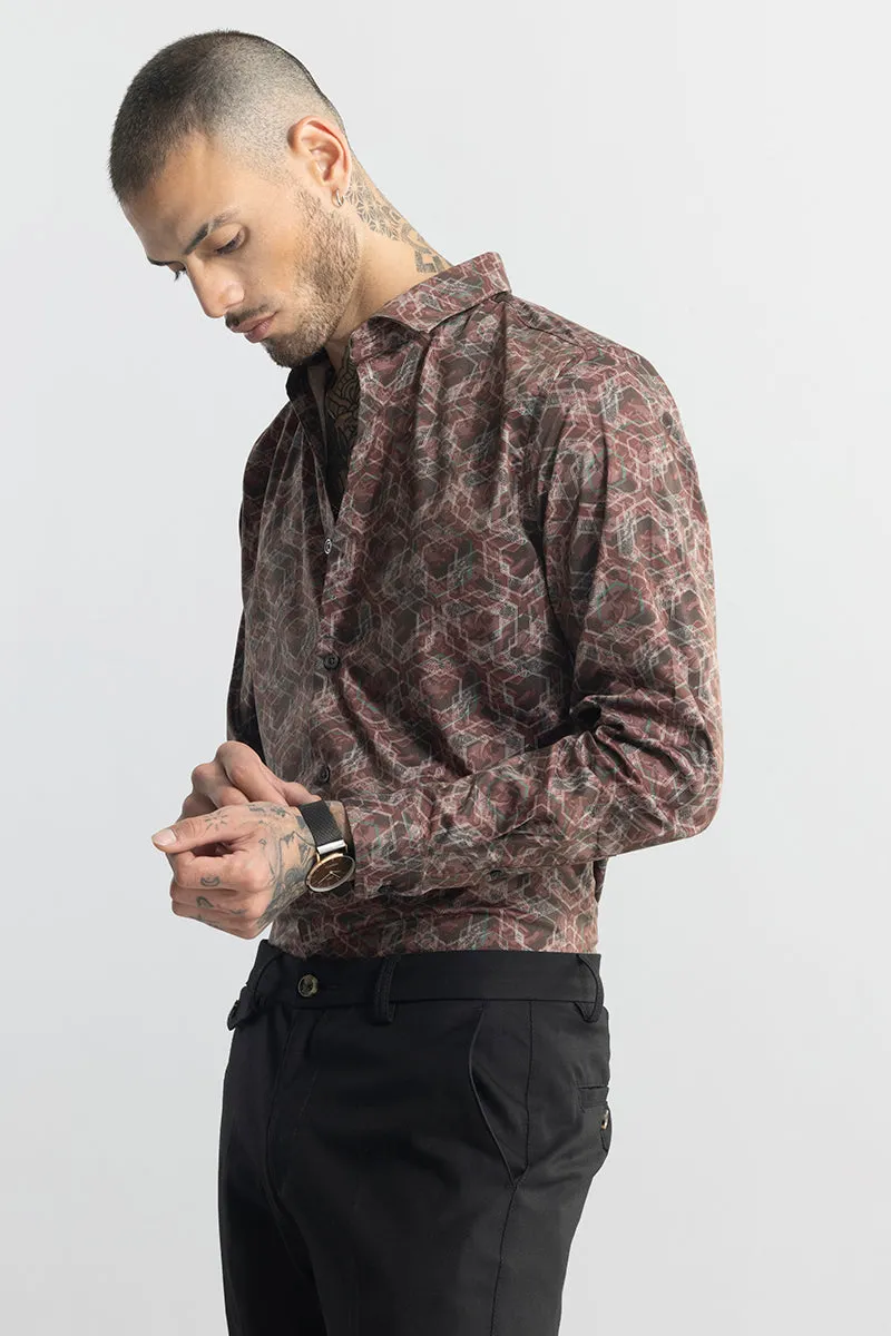 Abstracto Maroon Shirt