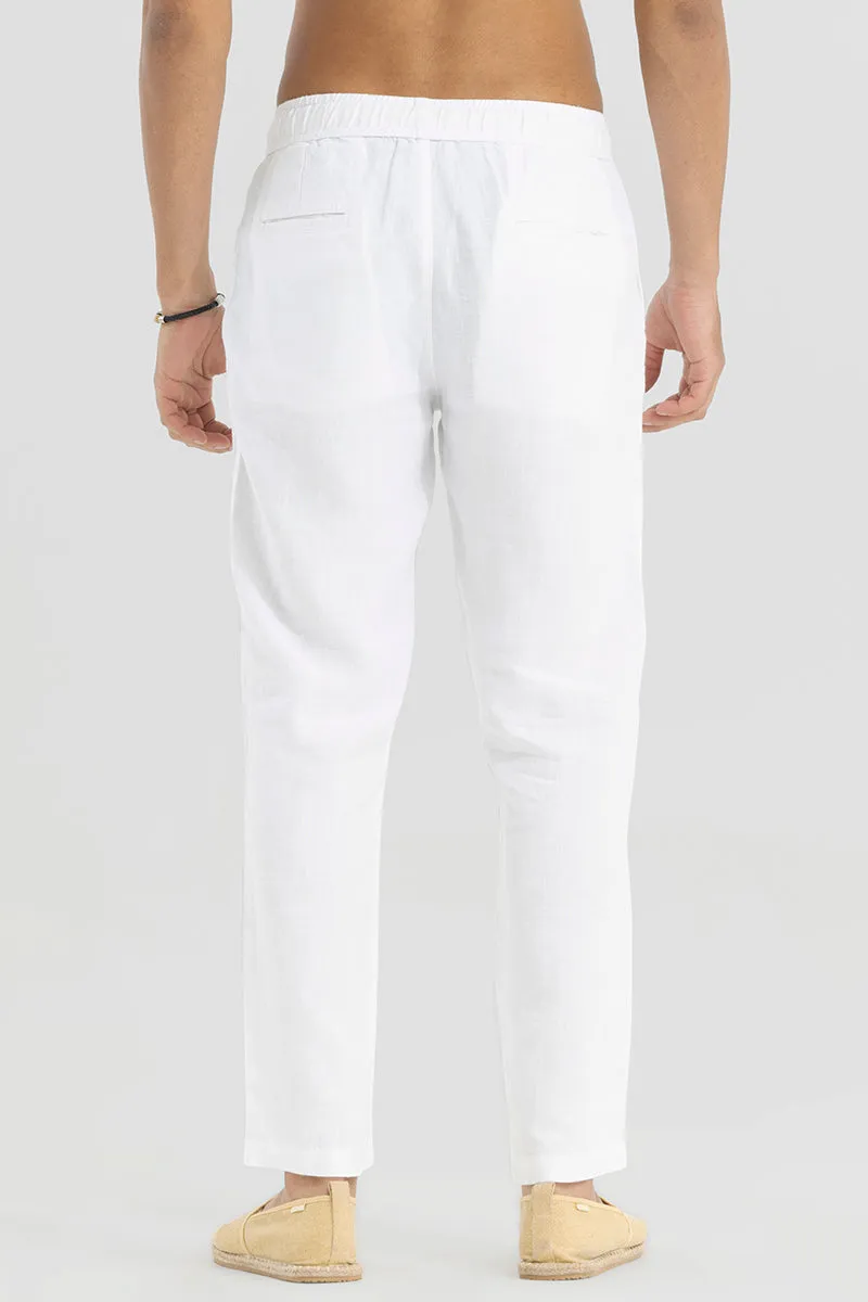 Ace White Linen Pant