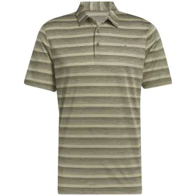 adidas 2 Colour Stripe Polo Shirt - Olive Strata/Hemp