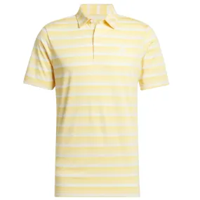 adidas 2 Colour Stripe Polo Shirt - Semi Spark/Ivory