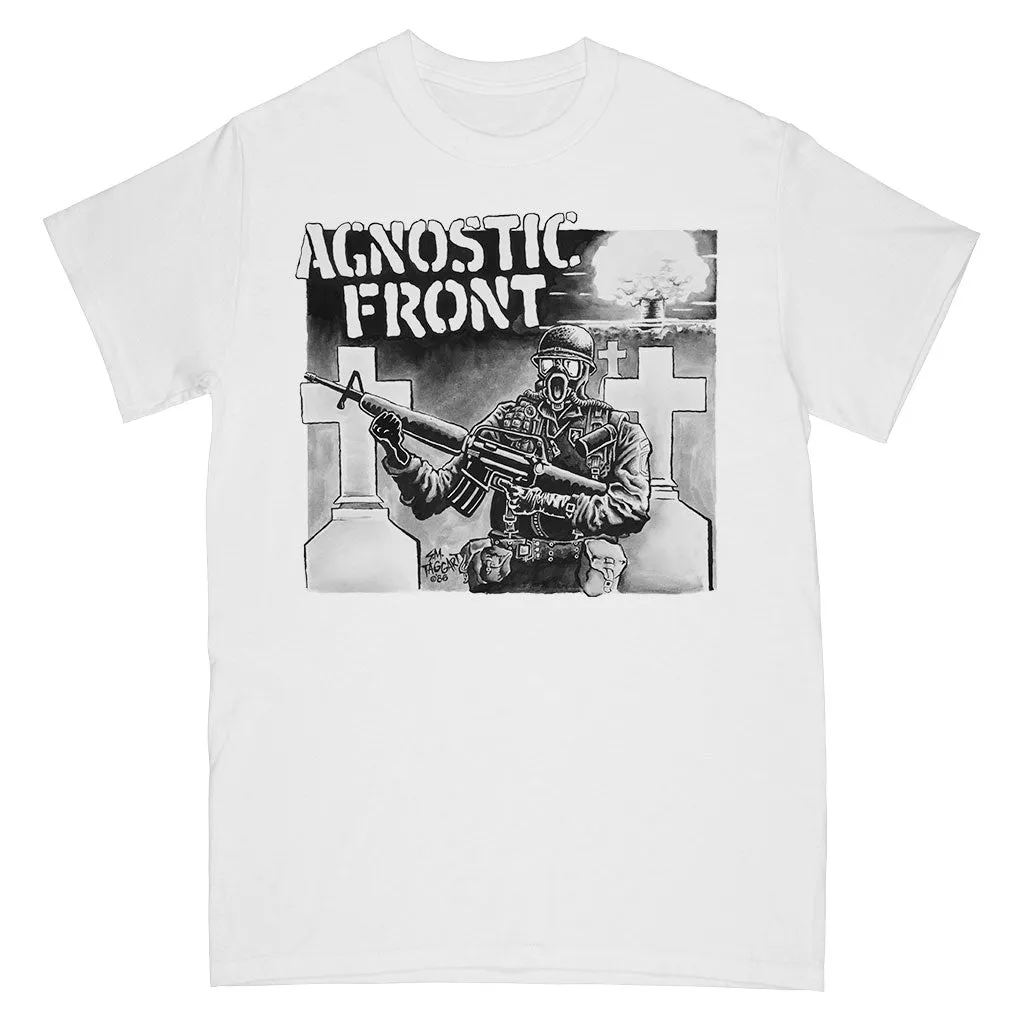 Agnostic Front "Gas Mask (White)" - T-Shirt