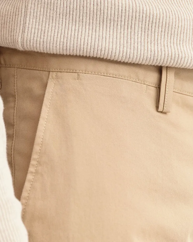 Allister Regular Fit Twill Chinos - Dark Khaki