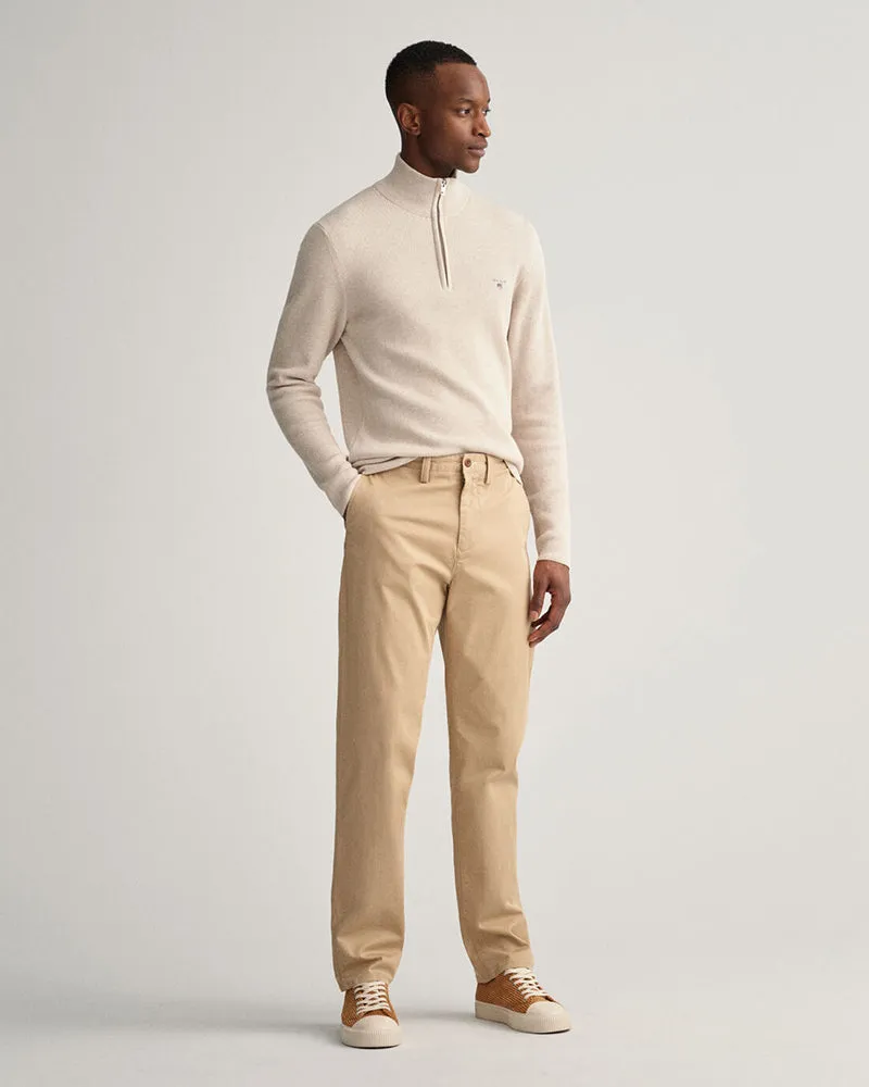 Allister Regular Fit Twill Chinos - Dark Khaki