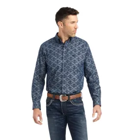 'Ariat' Men's Keanu Classic Fit Button Down - Chambray Blue