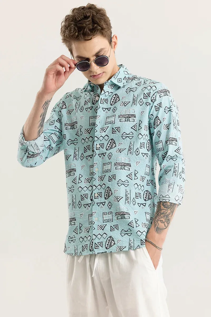 Arti Blue Geometric Shirt