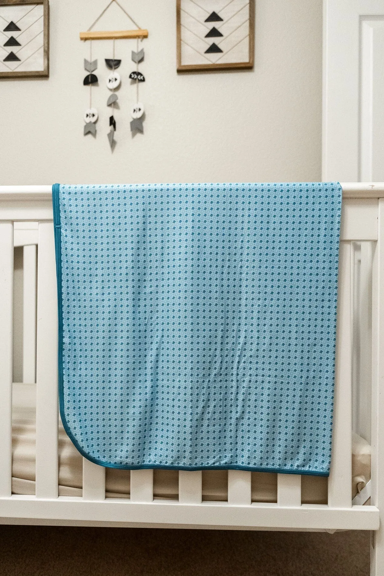 Baby Swaddle - Texas - Light Blue