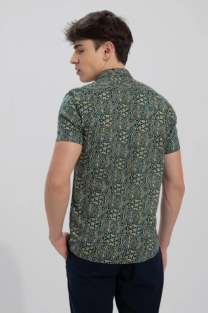 Bandhej Green Shirt