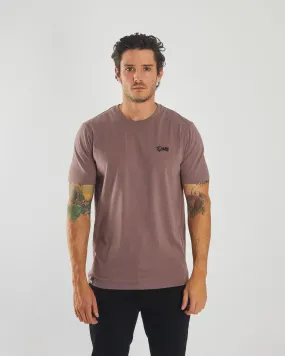 Basic Caden O Neck Tee Faded Plum