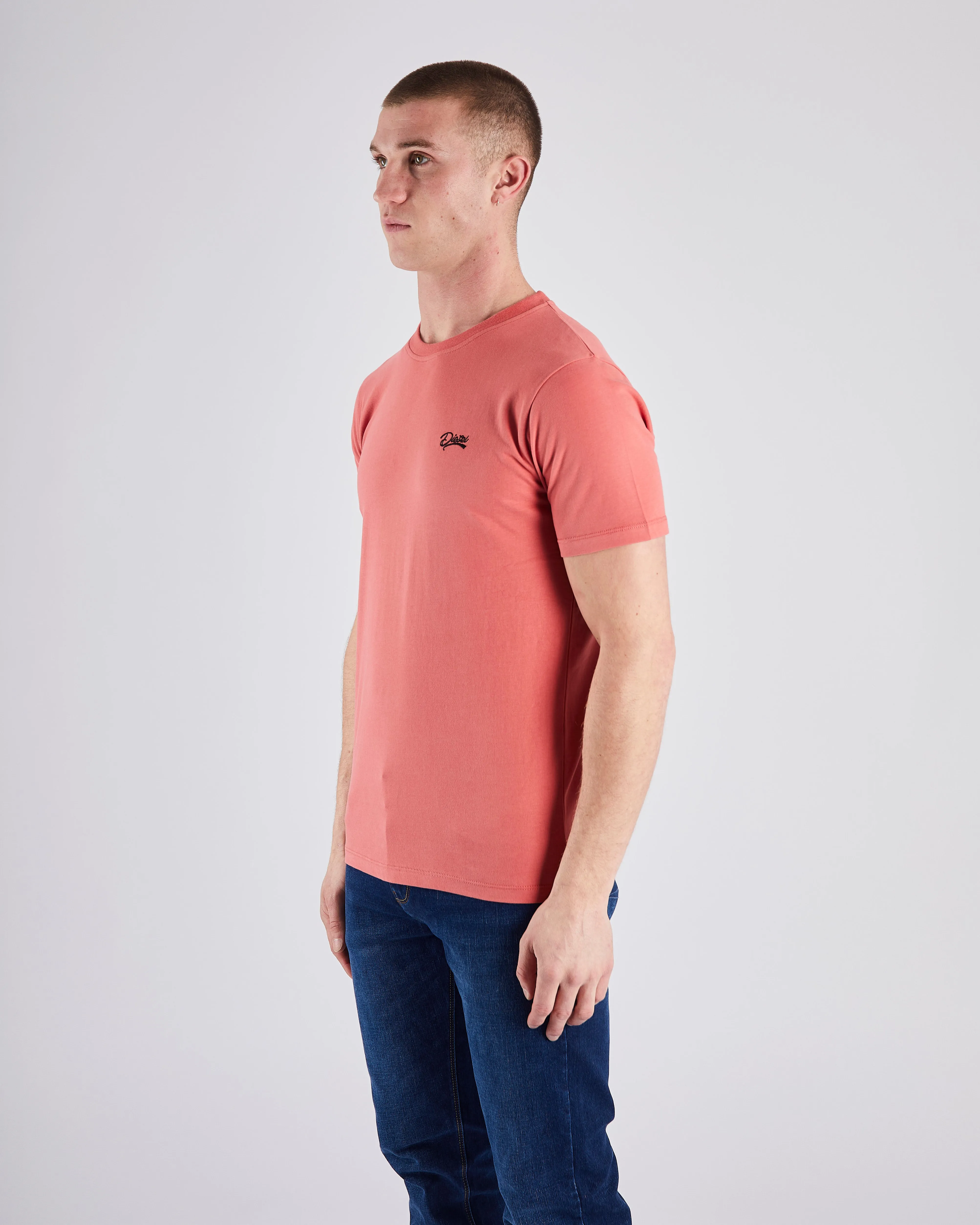 Basic Caden O Neck Tee Faded Rose