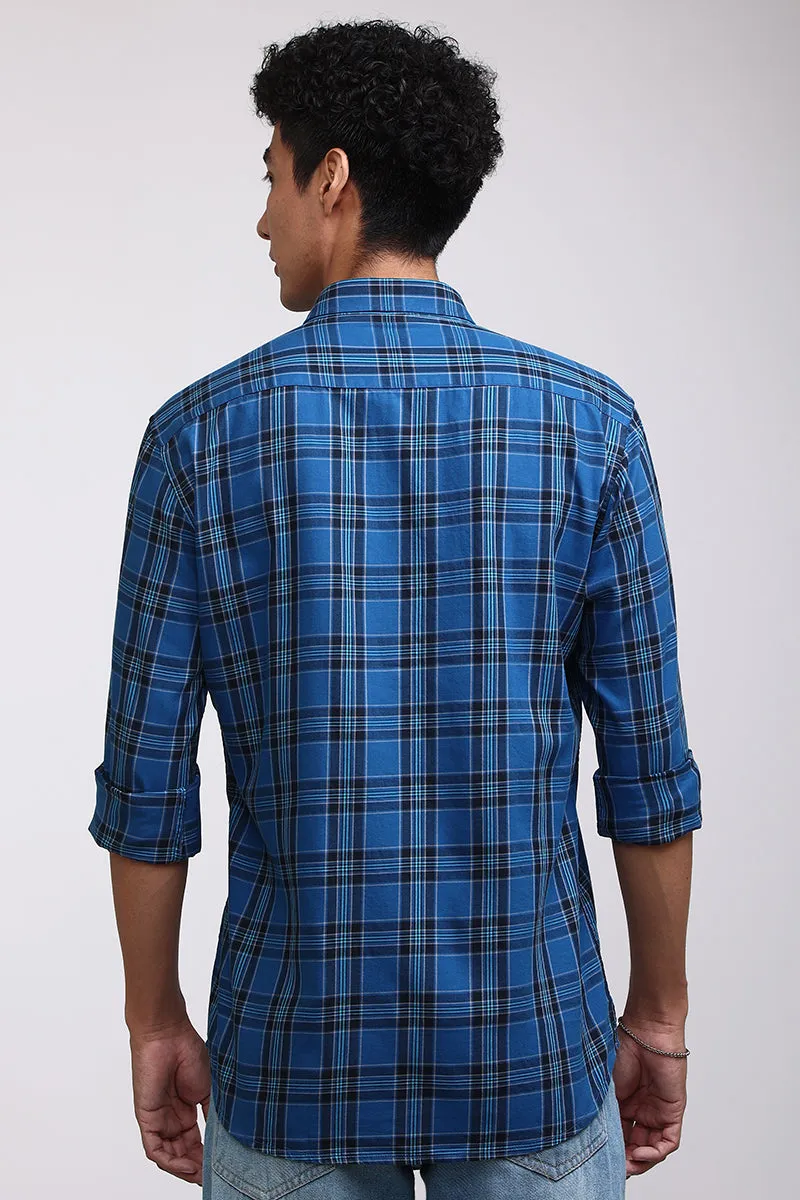 Basic Checks Cobalt Blue Shirt