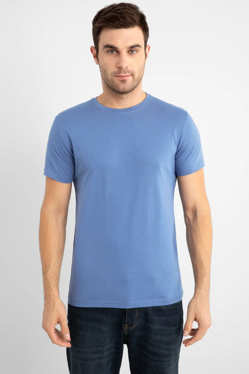 Basic Teal Blue Supima Cotton T-Shirt