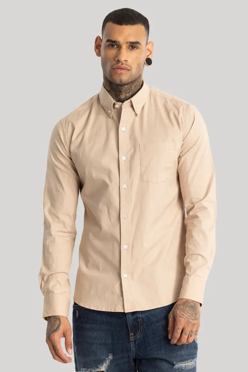 Beige Oxford Shirt