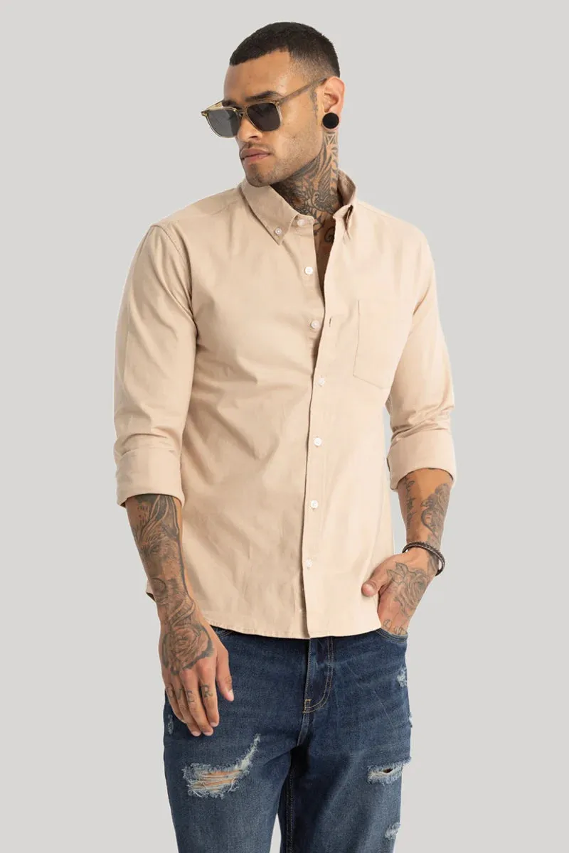 Beige Oxford Shirt