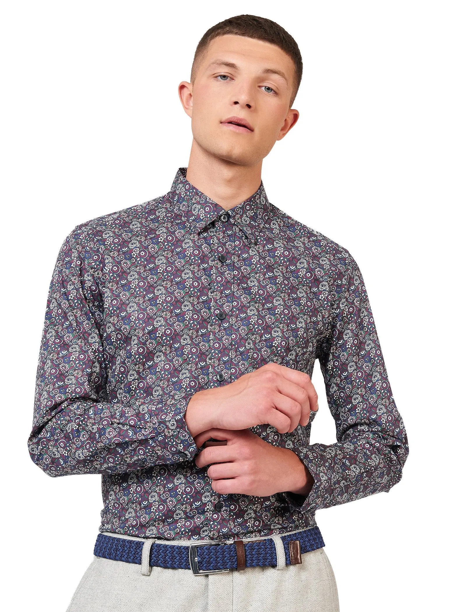 Ben Sherman Mens Winter Floral Printed Shirt