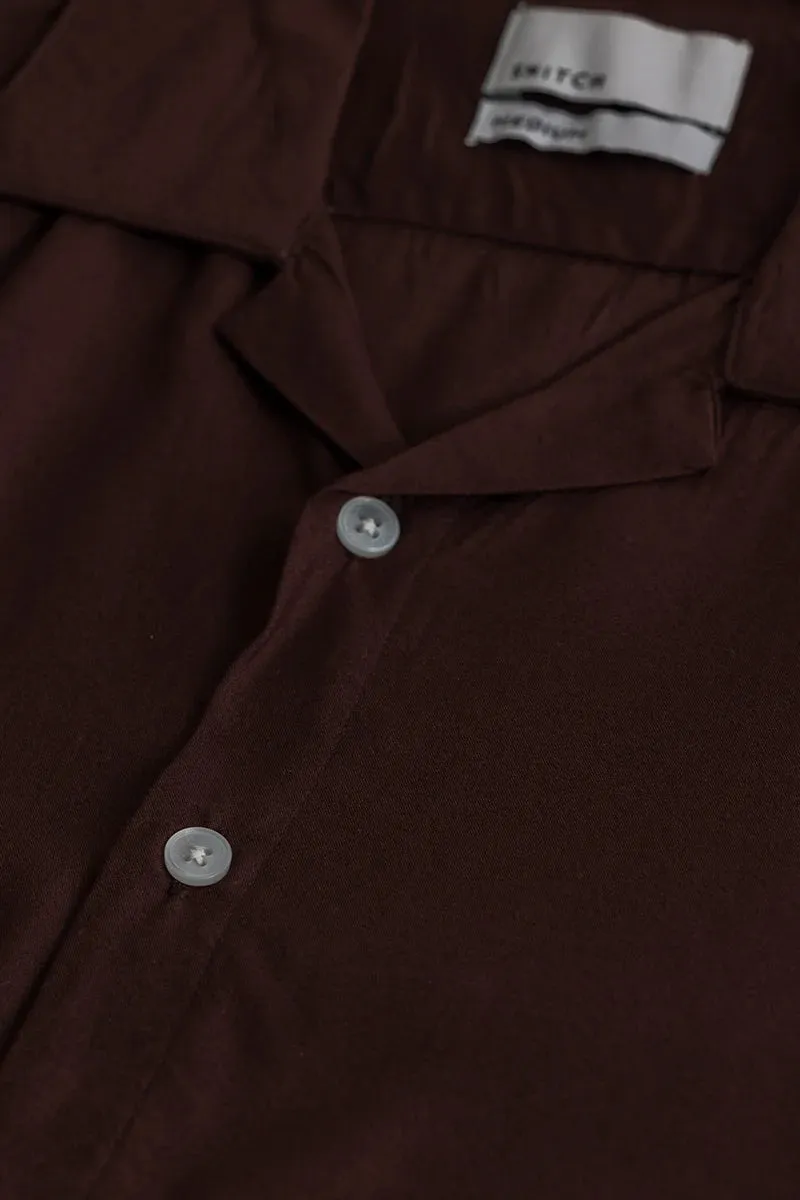 Bianca Dark Brown Plain Shirt