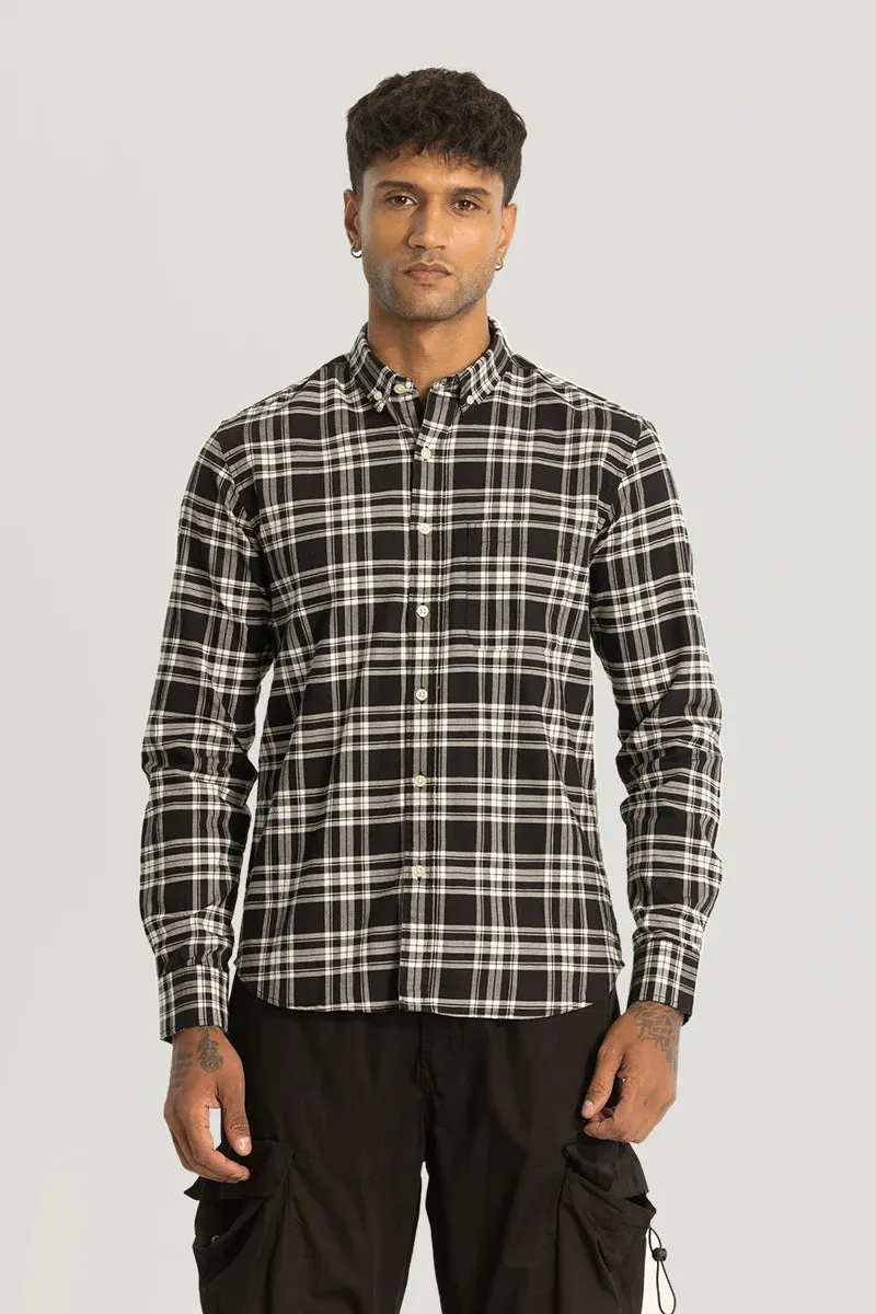 Black Checks Oxford Shirt