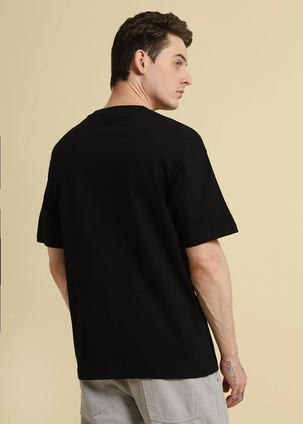 Black Pocket Regular Fit T-shirt