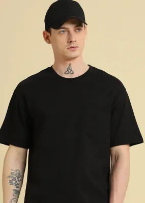 Black Pocket Regular Fit T-shirt