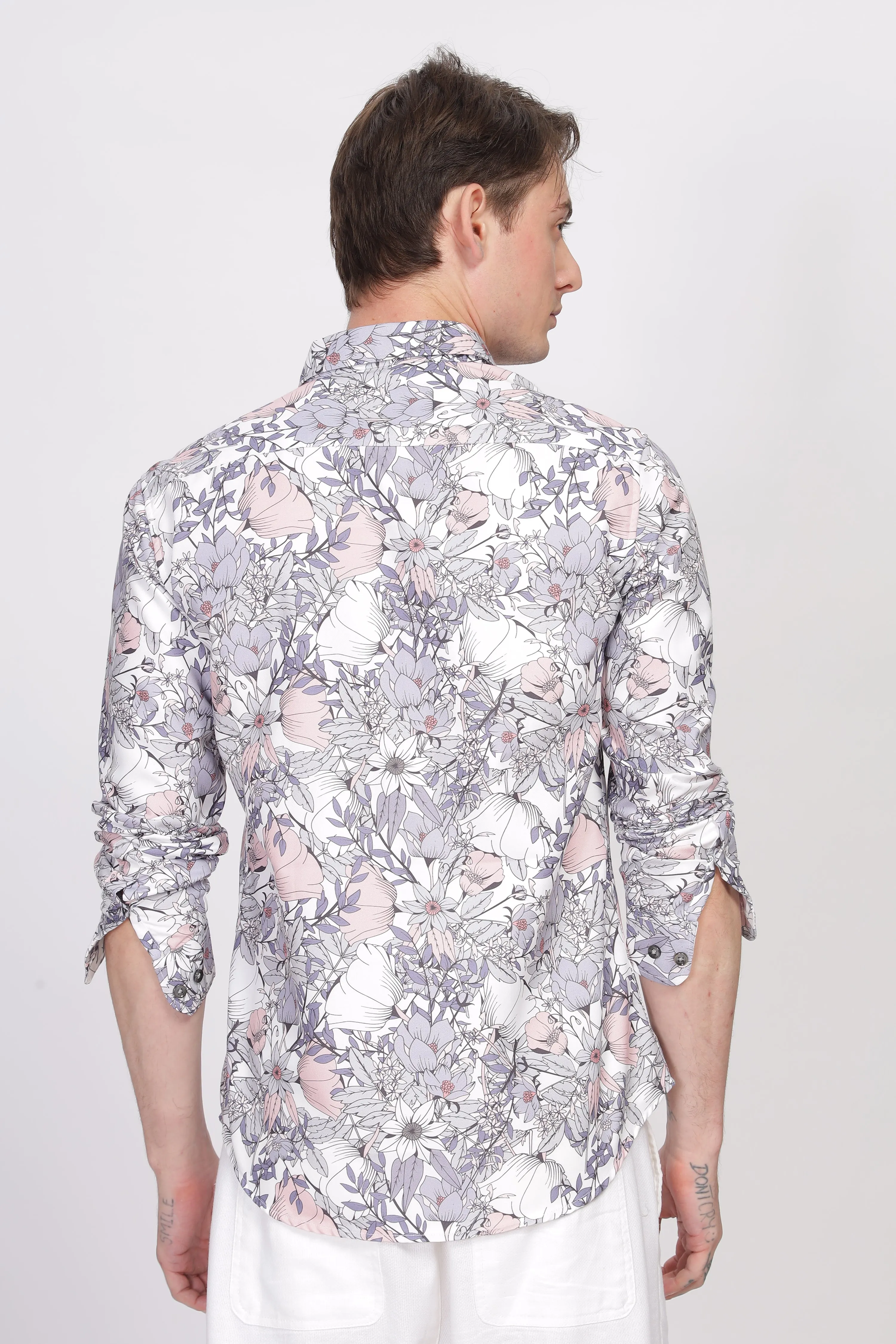 Bloom Grey Printed Shirt