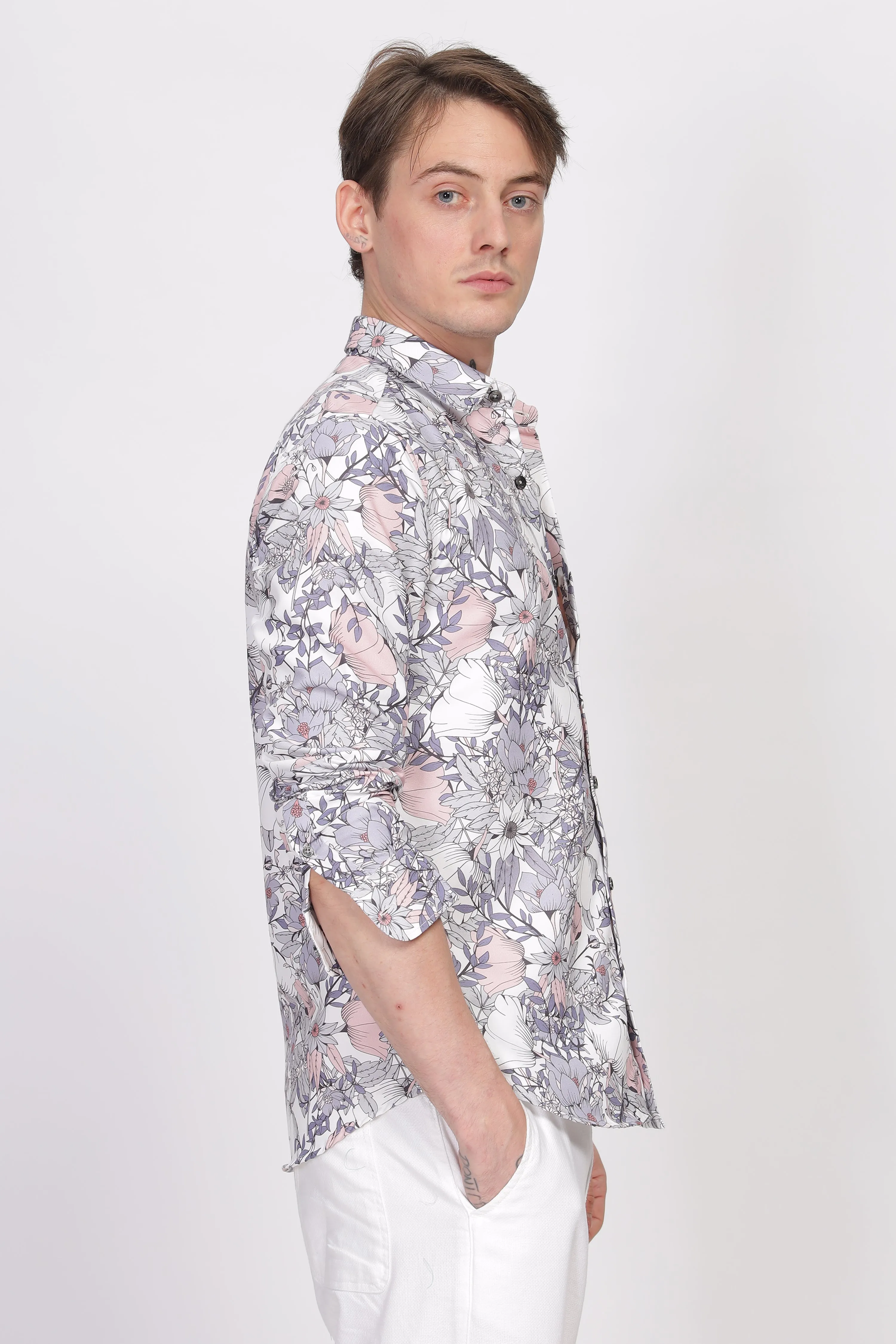 Bloom Grey Printed Shirt