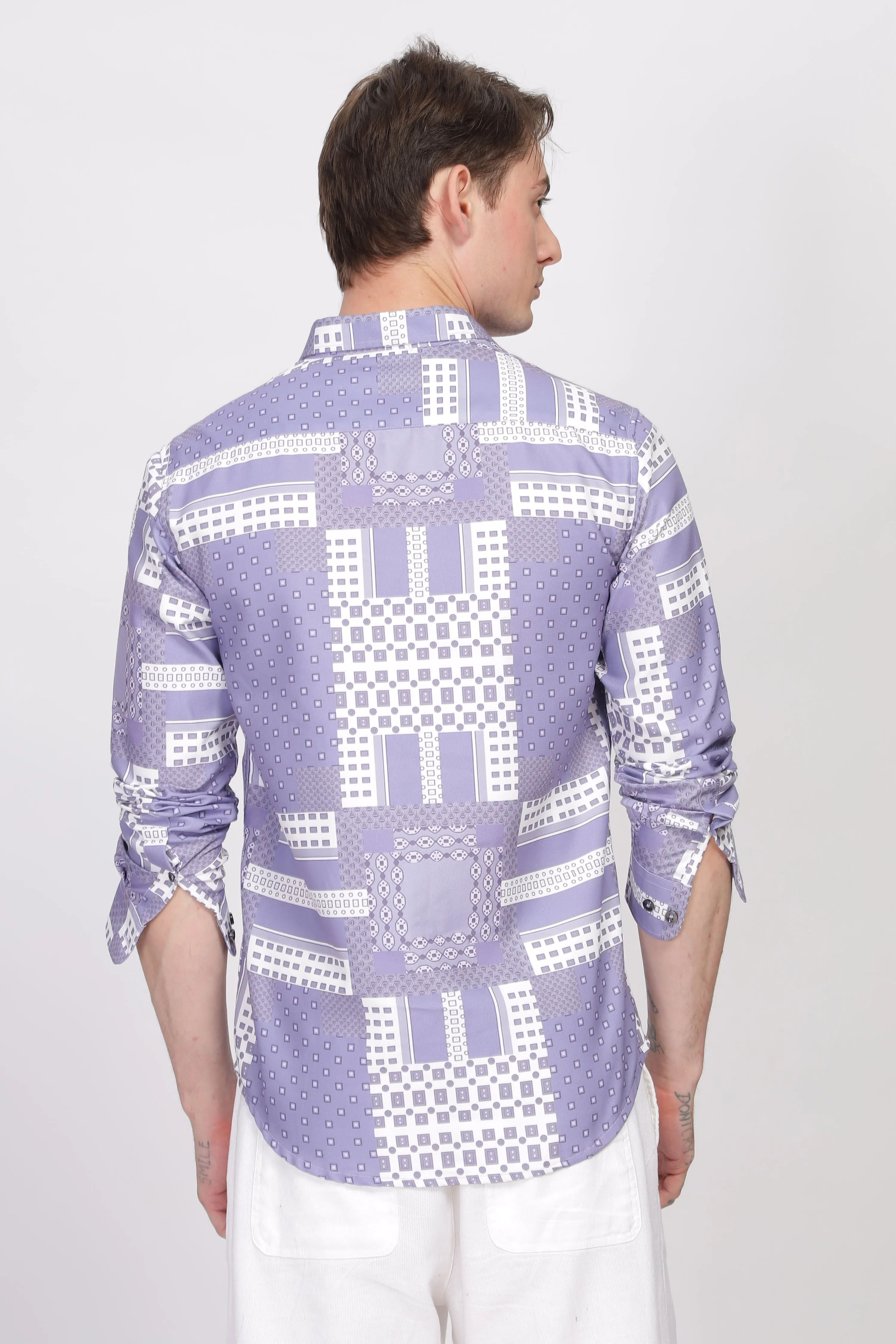 Bloom Lavender Printed Shirt