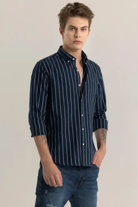 Bodil Navy Striped Shirt