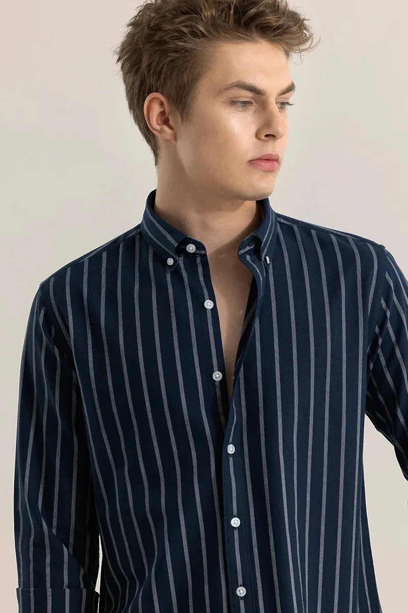 Bodil Navy Striped Shirt