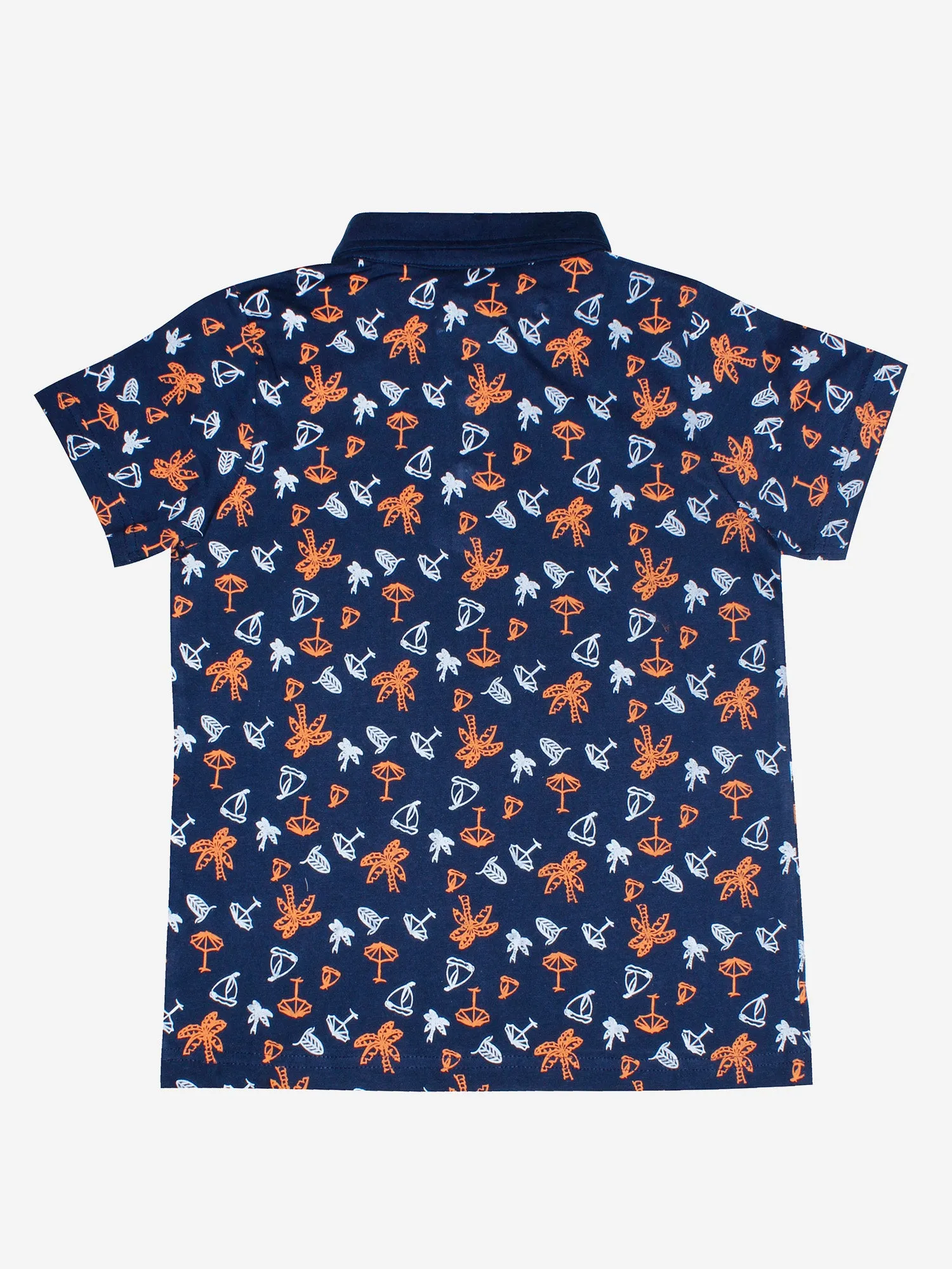 Boys AOP Cut & Sew Polo Tee