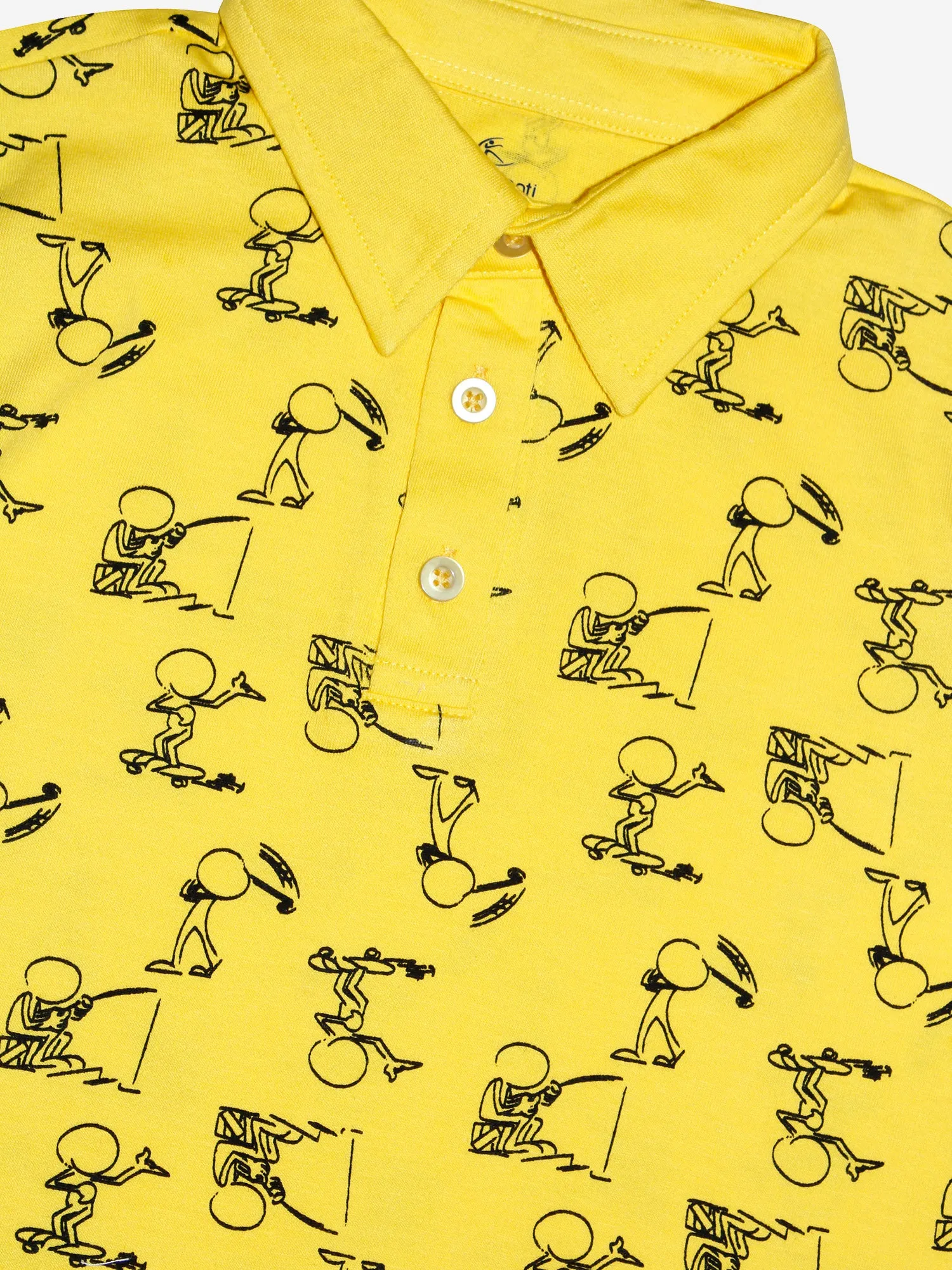 Boys AOP Cut & Sew Polo Tee