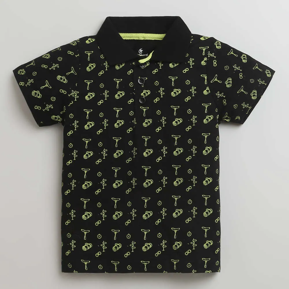 Boys AOP Polo Tee