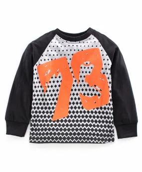 Boys Printed Raglan Sleeve Round Neck Tee