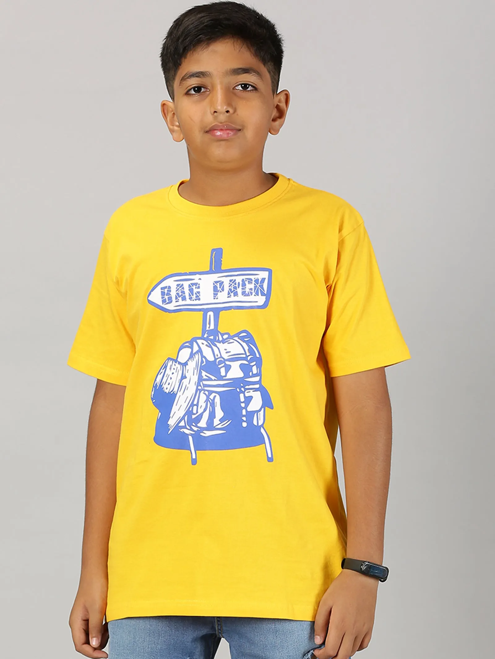 Boys Printed Round Neck Tee