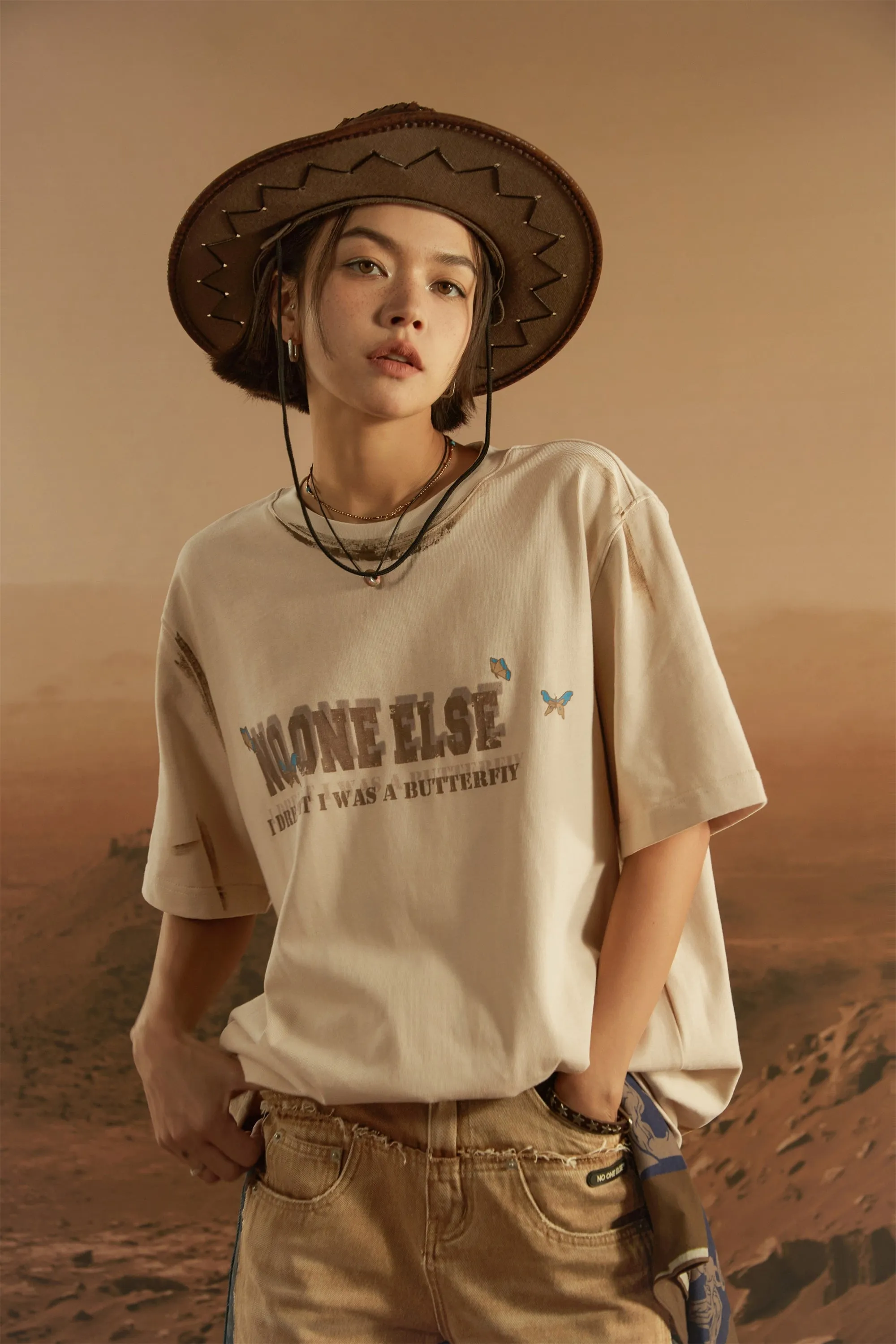 Butterfly Round Loose Fit T-Shirt