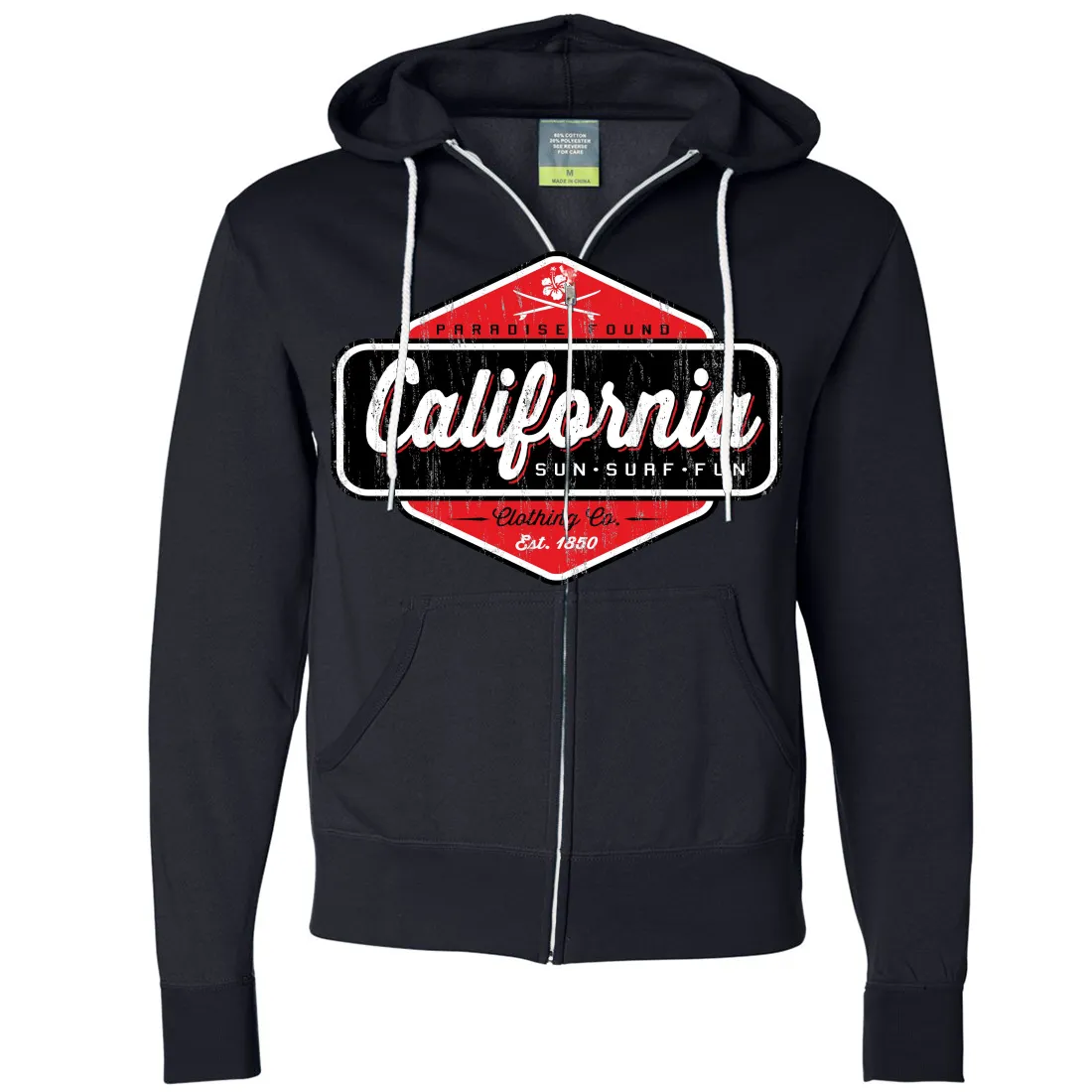 California Paradise Found Zip-Up Hoodie