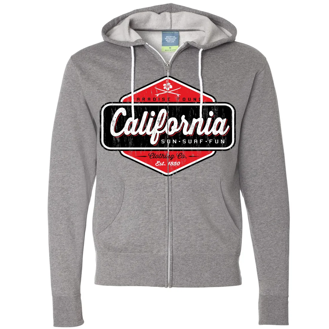 California Paradise Found Zip-Up Hoodie