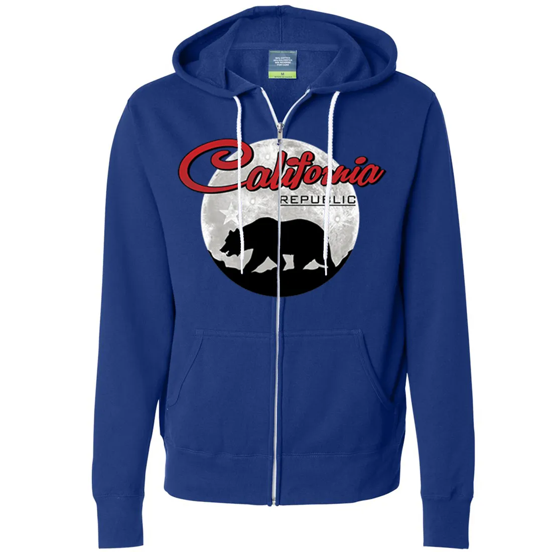 California Republic Full Moon Bear Zip-Up Hoodie