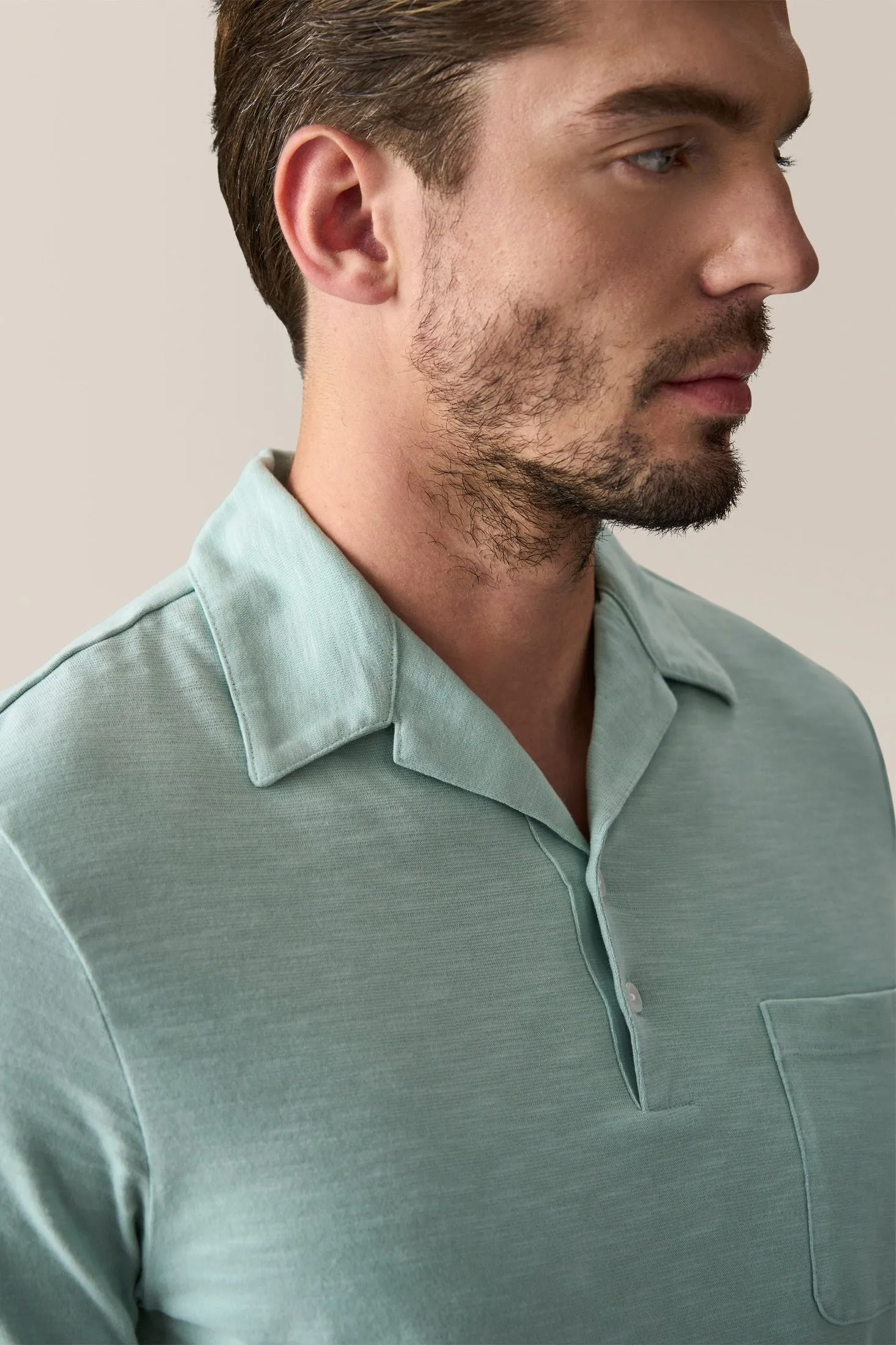 Camp Collar Knit Shirt | Cotton