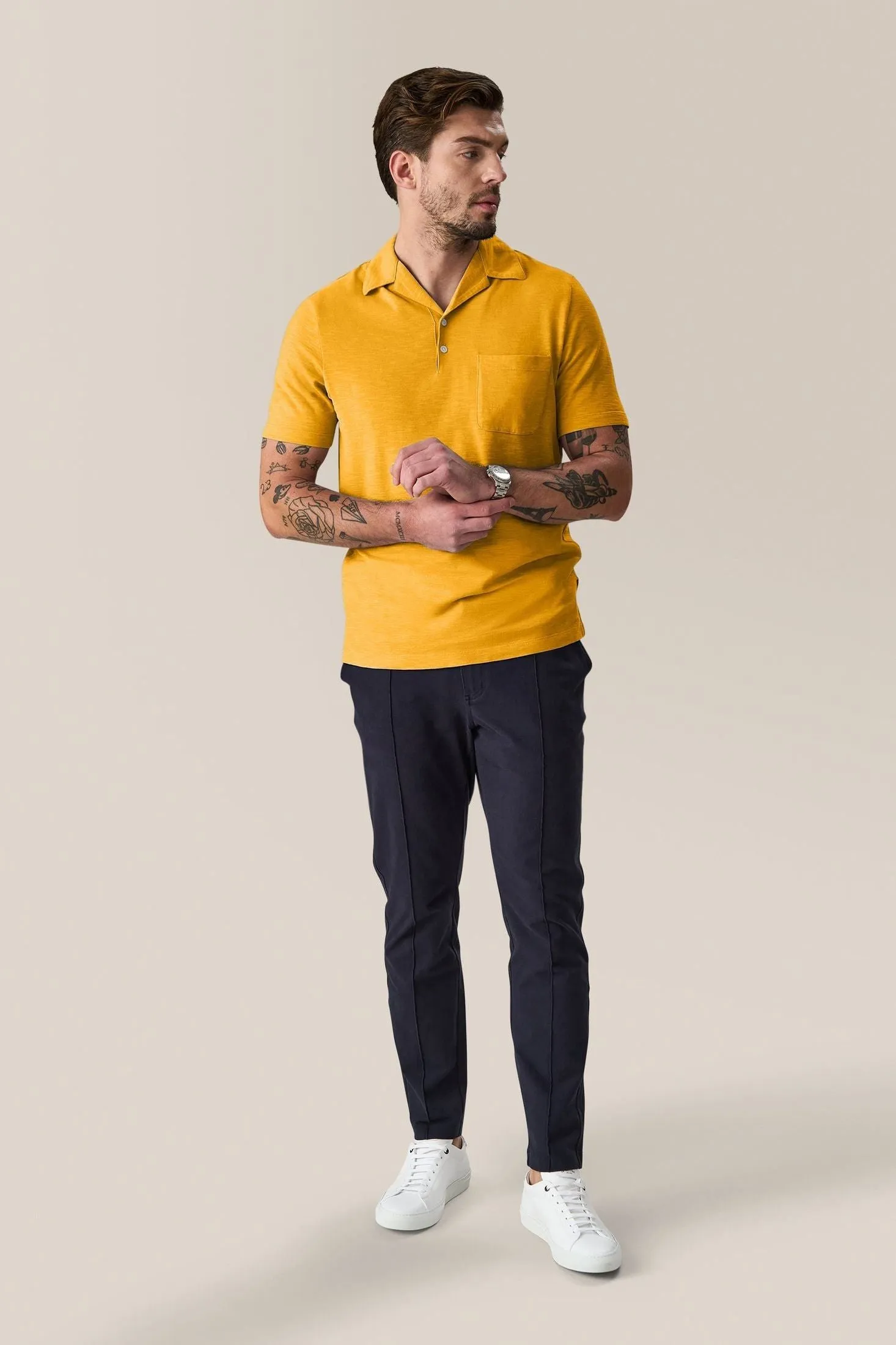 Camp Collar Knit Shirt | Cotton