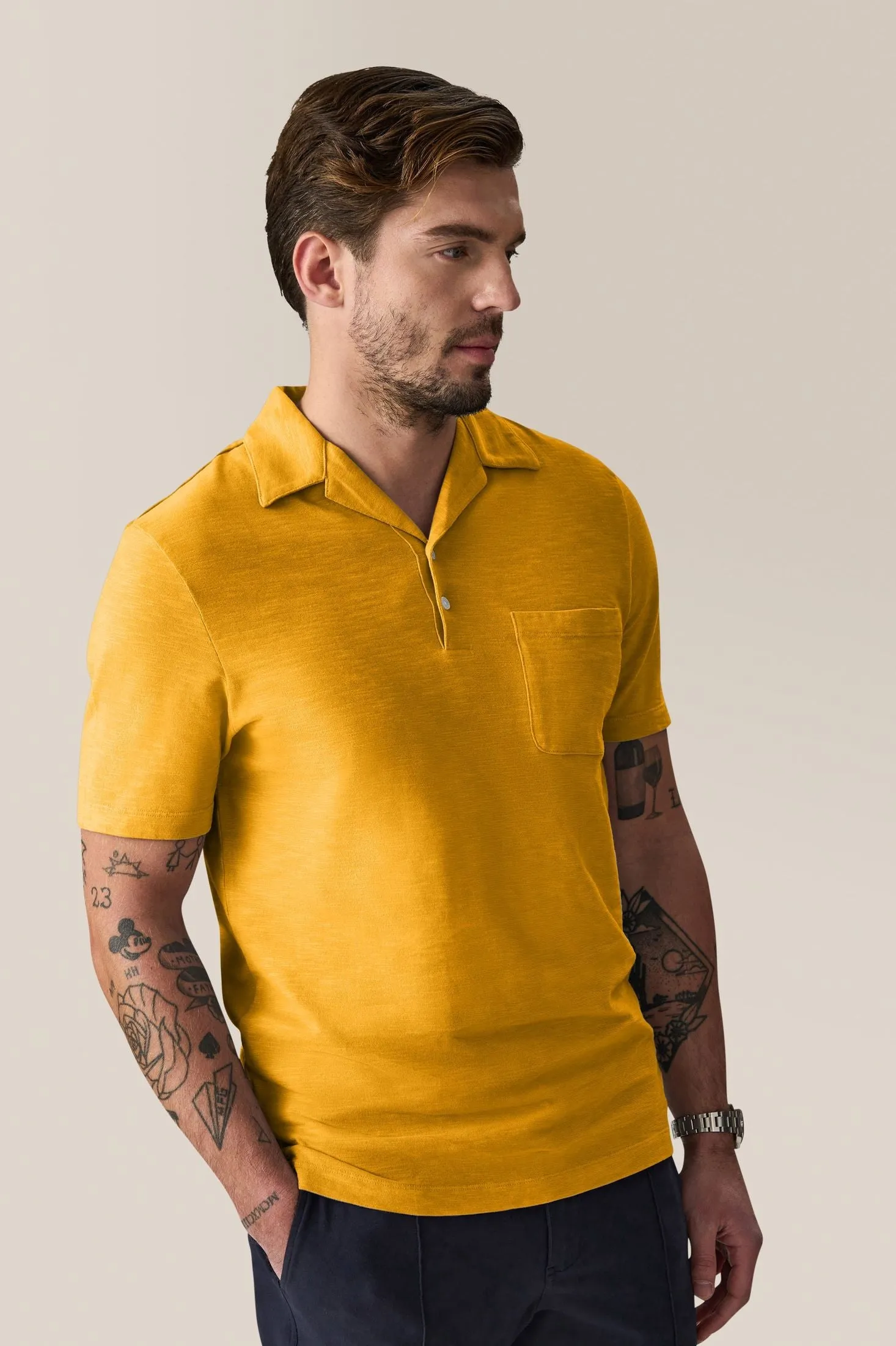 Camp Collar Knit Shirt | Cotton