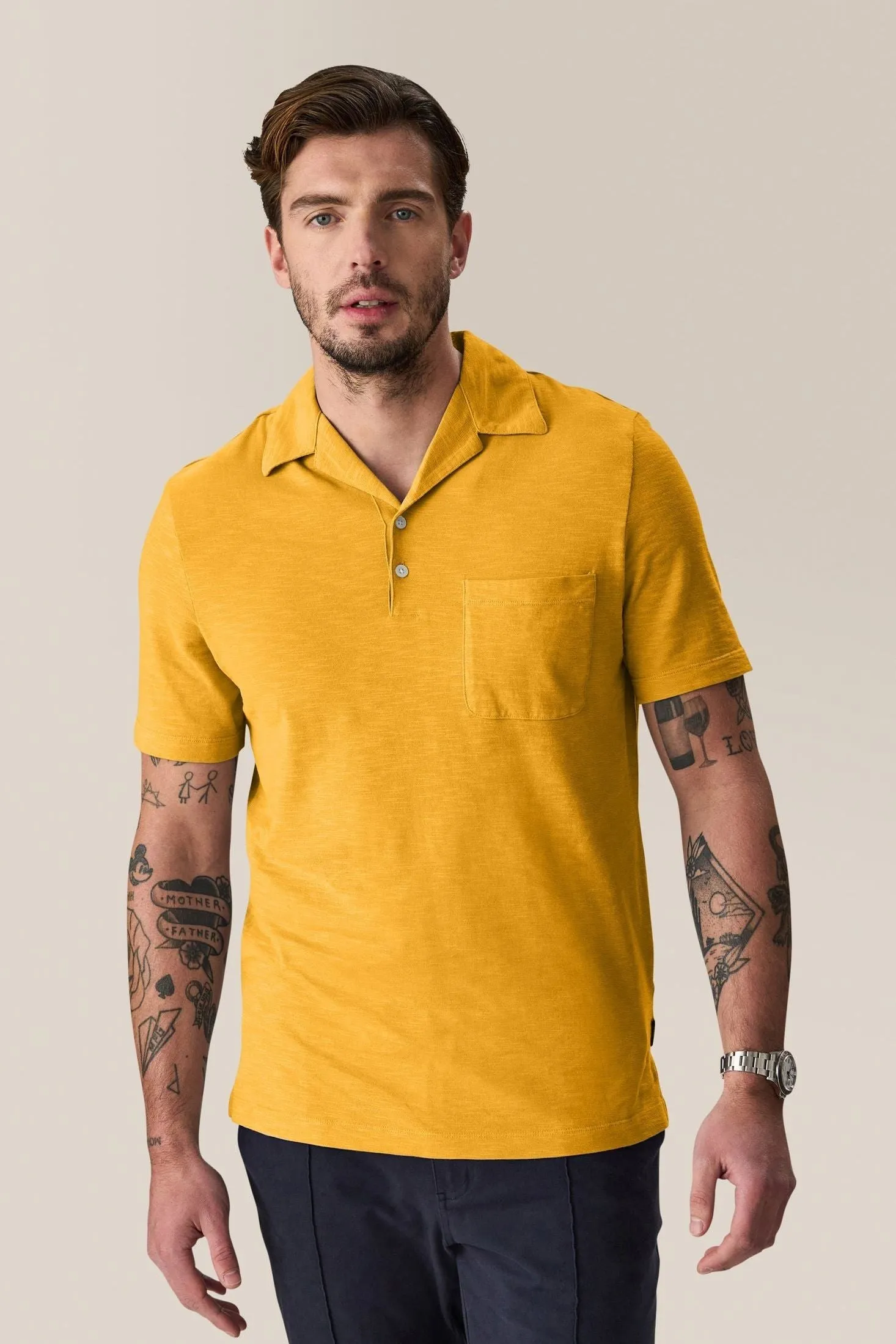 Camp Collar Knit Shirt | Cotton