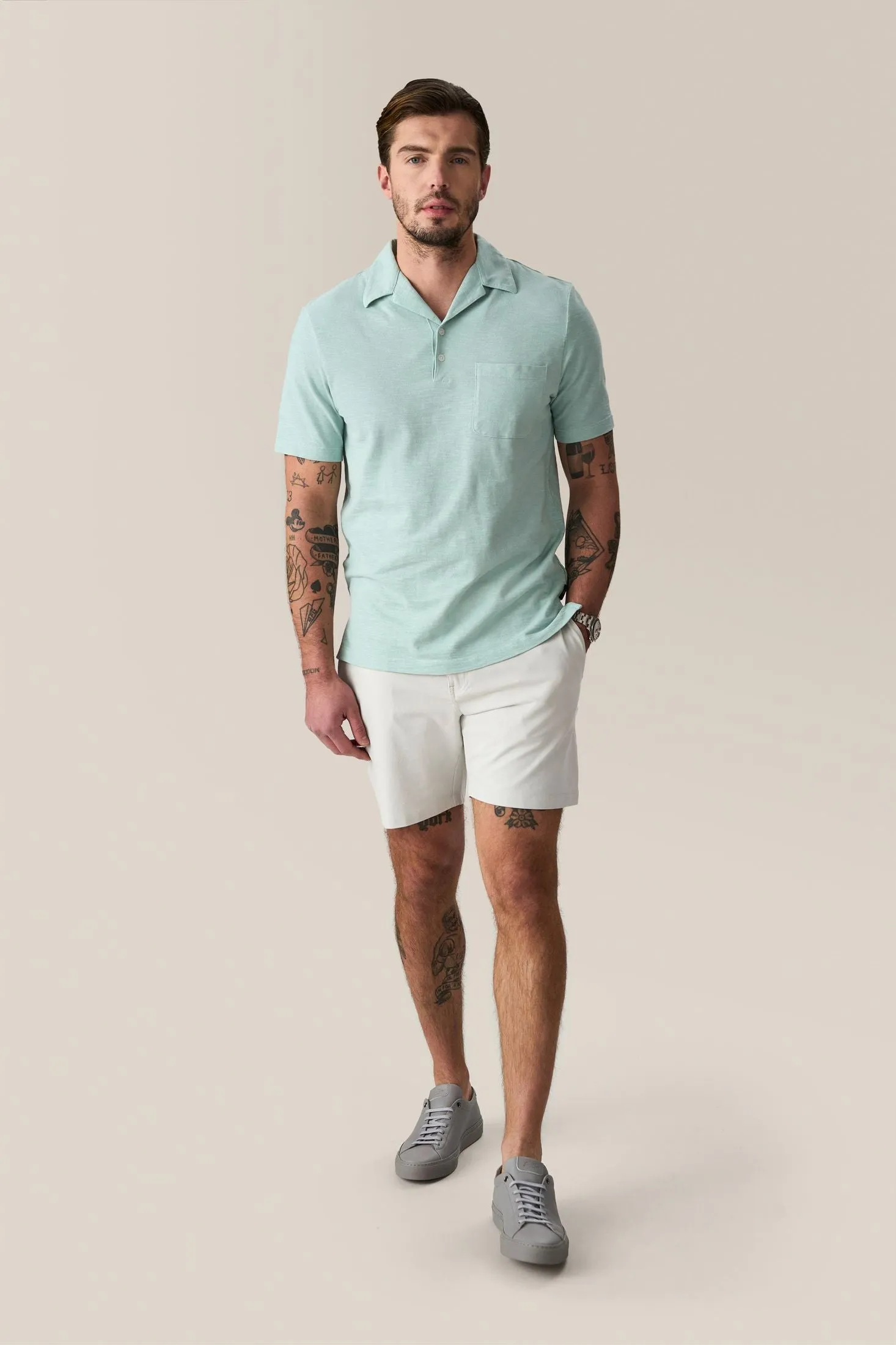 Camp Collar Knit Shirt | Cotton