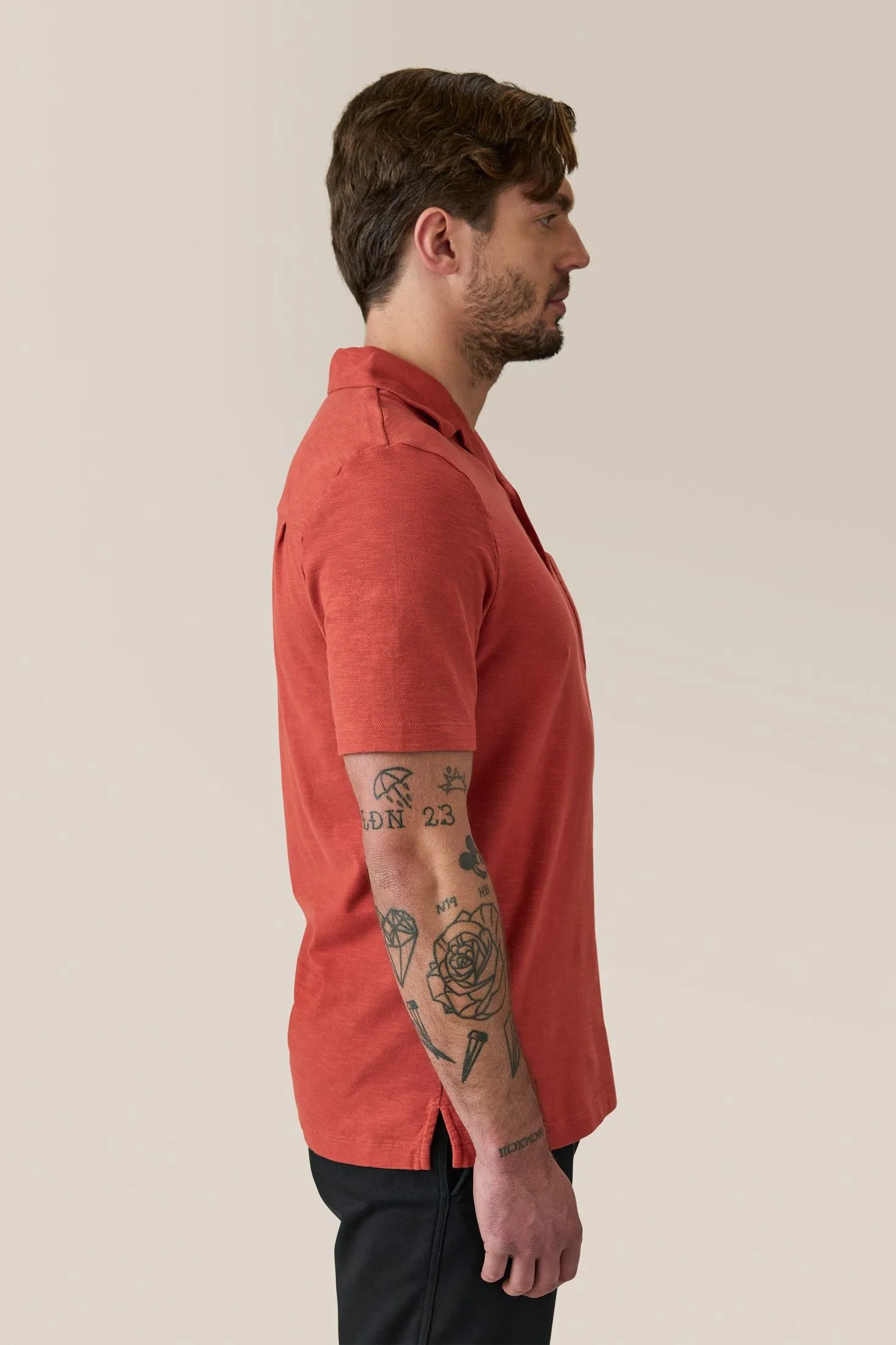 Camp Collar Knit Shirt | Cotton