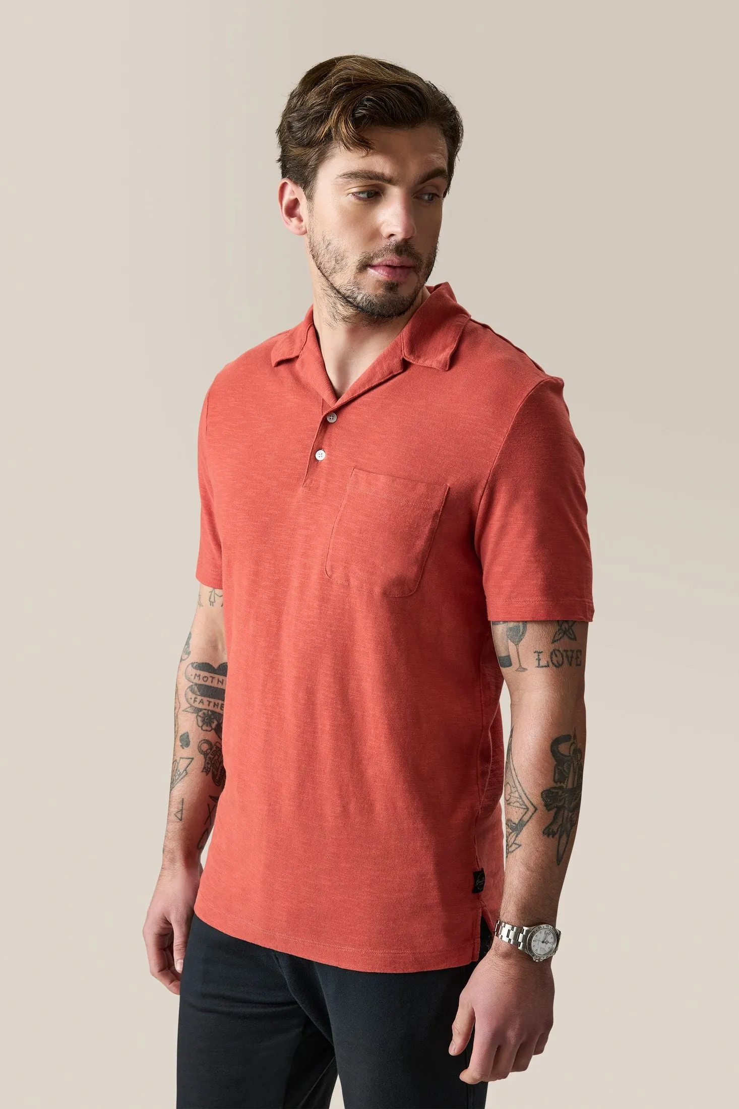 Camp Collar Knit Shirt | Cotton