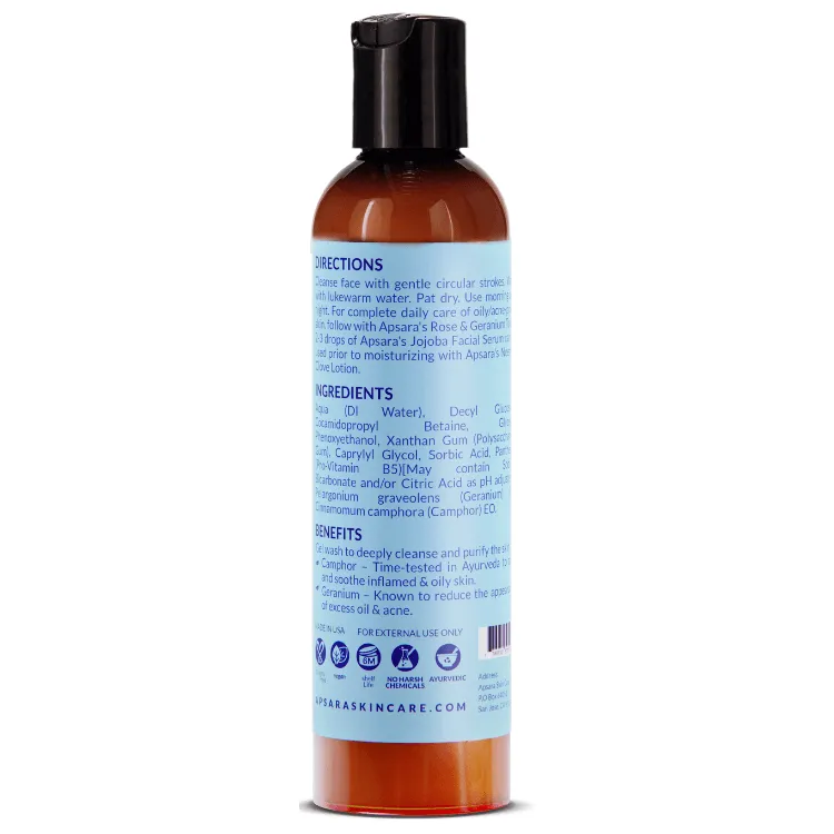 Camphor & Geranium Herbal Facial Cleanser