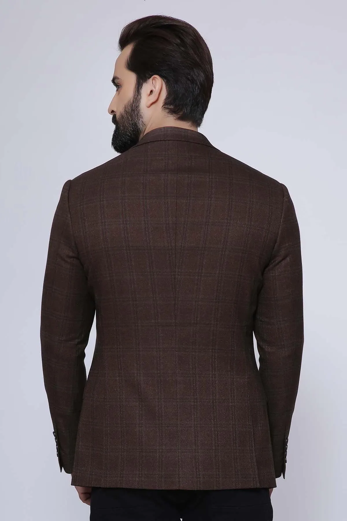 CASUAL COAT SLIM FIT BROWN