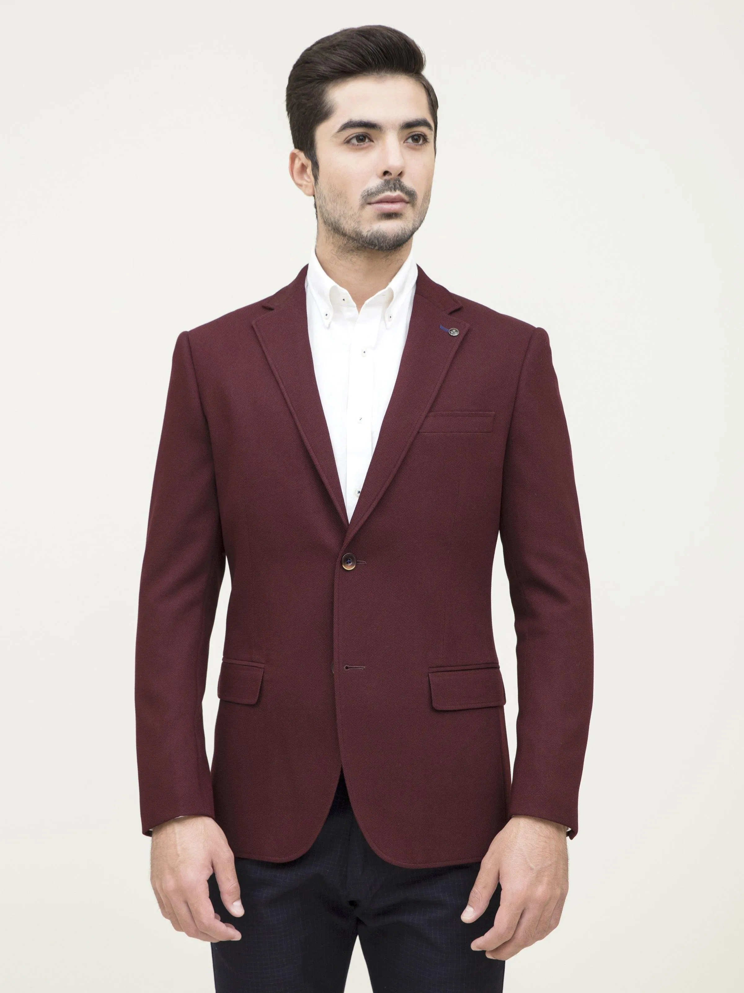 CASUAL COAT SLIM FIT MAROON