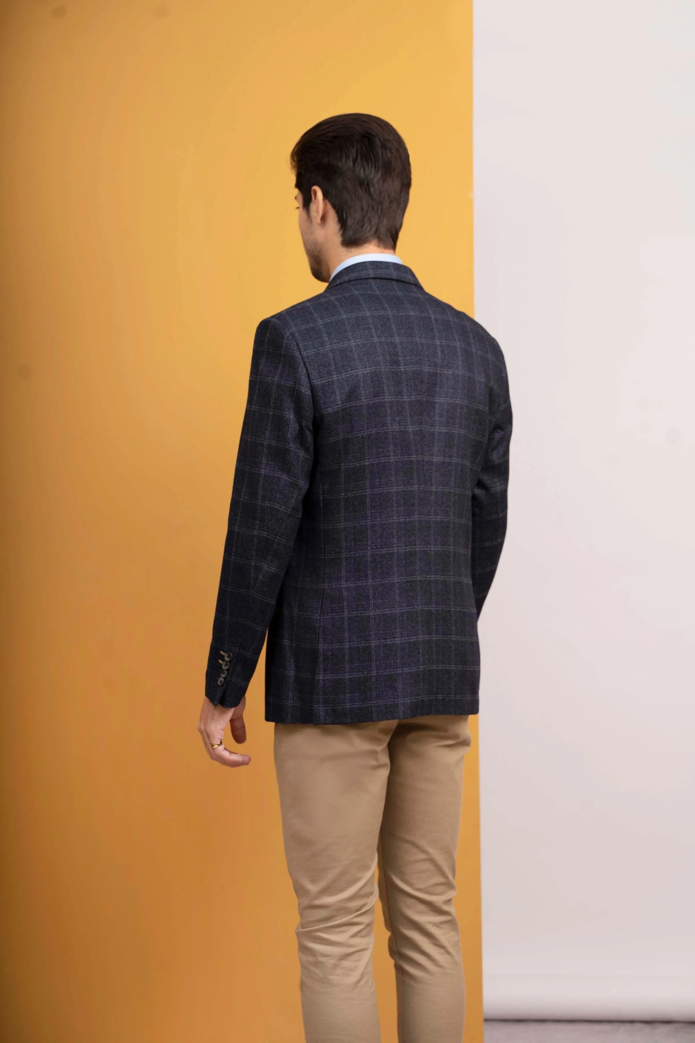 CASUAL COAT SLIM FIT NAVY GREY