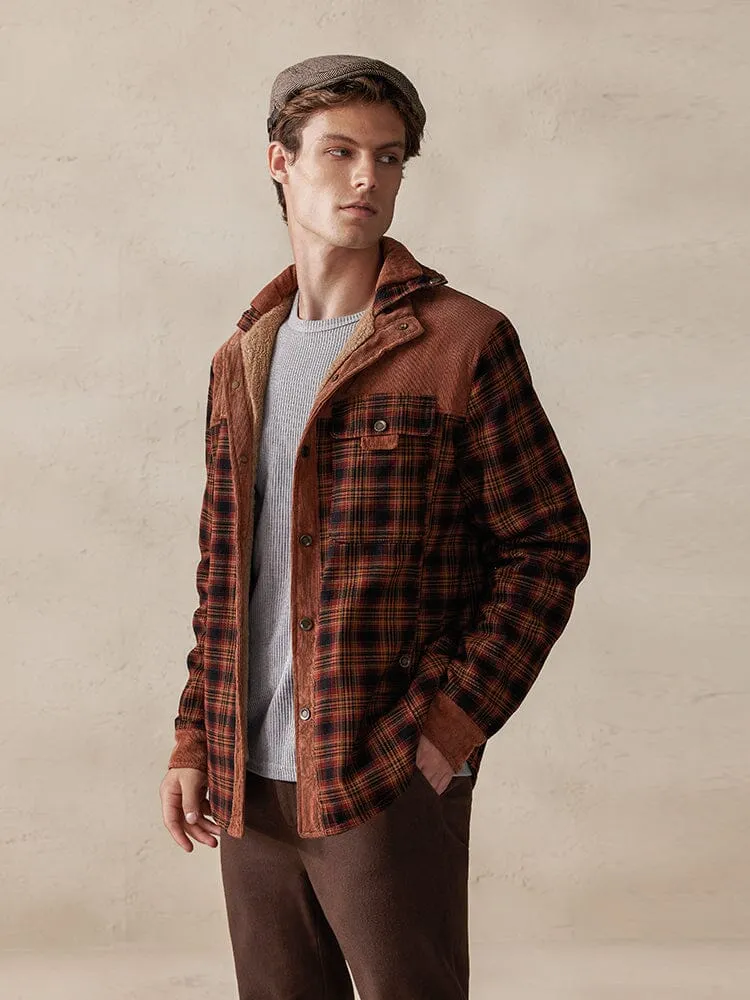 Casual Fleece Lined Plaid Jacket