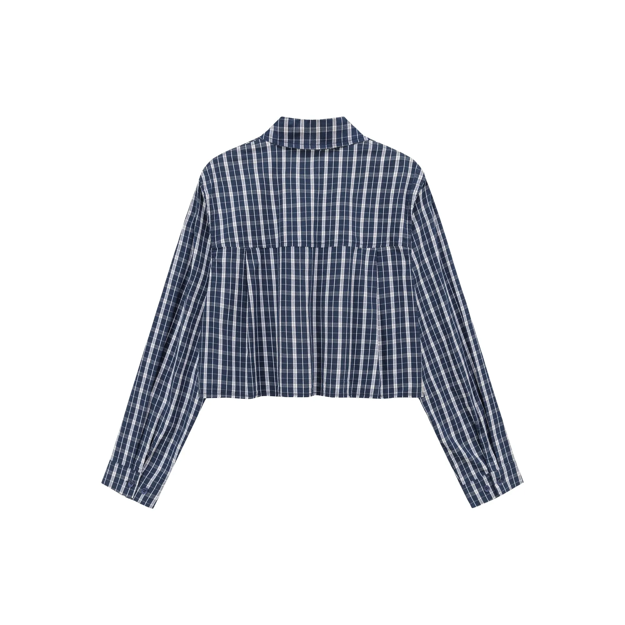 Checked Loose Fit Raw Hem Shirt